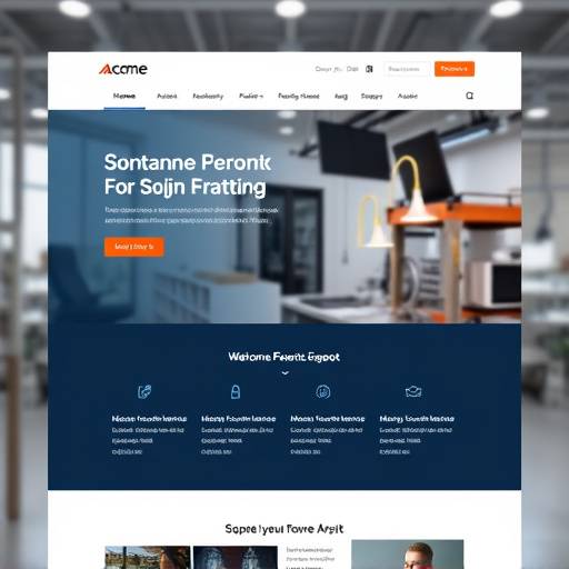 Screenshot of Acme Corp's responsive website design